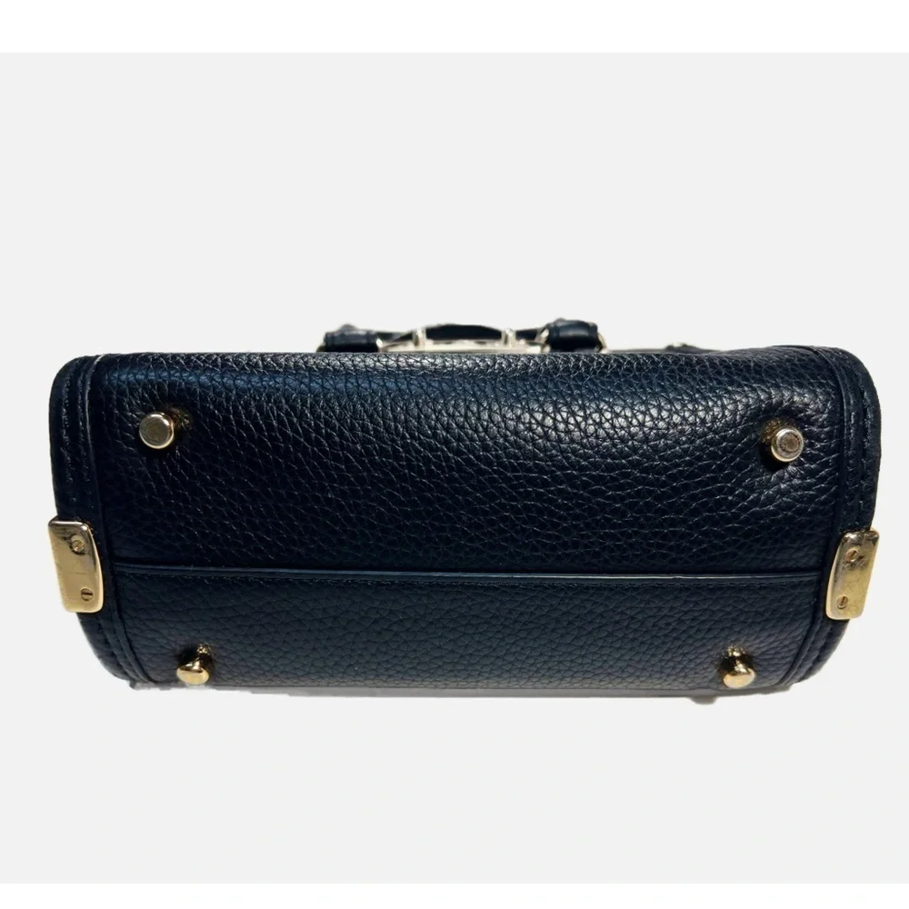 Coach Swagger 20 Belted Mini Black Gold Tone Pebbled Leather Crossbody size S
